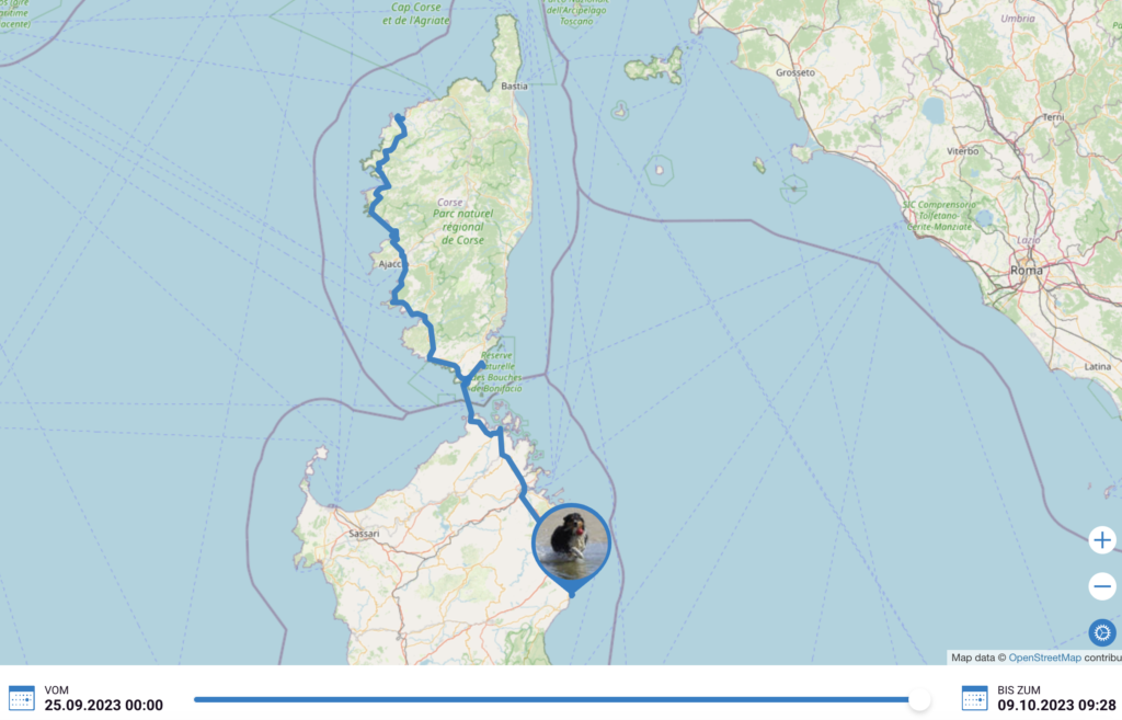 Ginas Tracker (Bullis Tracker war leer) - 25.9.2023 - 9.10.2023